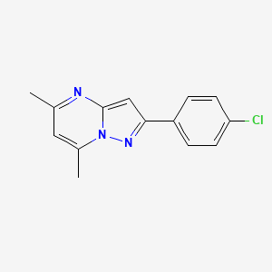 molecular formula C14H12ClN3 B5673287 2-(4-chlorophenyl)-5,7-dimethylpyrazolo[1,5-a]pyrimidine 
