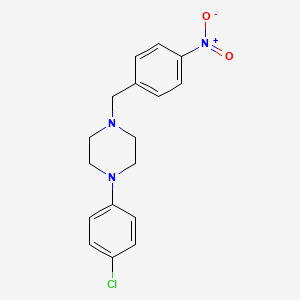molecular formula C17H18ClN3O2 B5673292 1-(4-chlorophenyl)-4-(4-nitrobenzyl)piperazine 