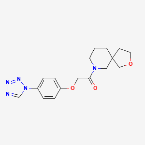 molecular formula C17H21N5O3 B5673337 7-{[4-(1H-tetrazol-1-yl)phenoxy]acetyl}-2-oxa-7-azaspiro[4.5]decane 