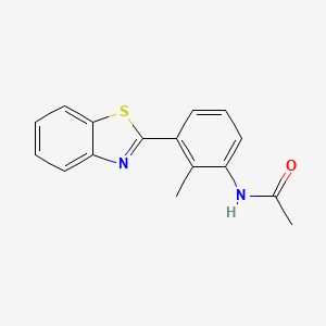 molecular formula C16H14N2OS B5673356 N-[3-(1,3-benzothiazol-2-yl)-2-methylphenyl]acetamide 