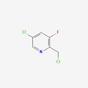 molecular formula C6H4Cl2FN B567338 5-氯-2-(氯甲基)-3-氟吡啶 CAS No. 1227585-36-5