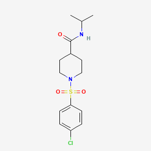 molecular formula C15H21ClN2O3S B5673393 1-[(4-chlorophenyl)sulfonyl]-N-isopropyl-4-piperidinecarboxamide 