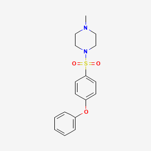 molecular formula C17H20N2O3S B5673403 1-methyl-4-[(4-phenoxyphenyl)sulfonyl]piperazine 