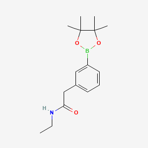 molecular formula C16H24BNO3 B567341 N-ethyl-2-[3-(4,4,5,5-tetramethyl-1,3,2-dioxaborolan-2-yl)phenyl]acetamide CAS No. 1256359-87-1