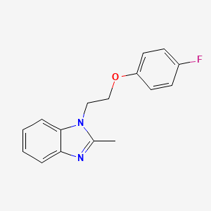 molecular formula C16H15FN2O B5673419 1-[2-(4-fluorophenoxy)ethyl]-2-methyl-1H-benzimidazole 