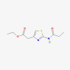 molecular formula C10H14N2O3S B5673459 ethyl [2-(propionylamino)-1,3-thiazol-4-yl]acetate CAS No. 301226-54-0