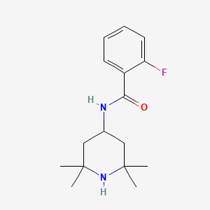 molecular formula C16H23FN2O B5673477 2-fluoro-N-(2,2,6,6-tetramethyl-4-piperidinyl)benzamide 