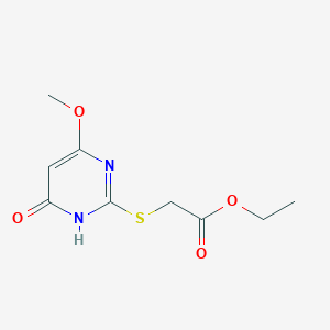 molecular formula C9H12N2O4S B5673481 ethyl [(4-methoxy-6-oxo-1,6-dihydro-2-pyrimidinyl)thio]acetate 