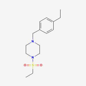 molecular formula C15H24N2O2S B5673482 1-(4-ethylbenzyl)-4-(ethylsulfonyl)piperazine 