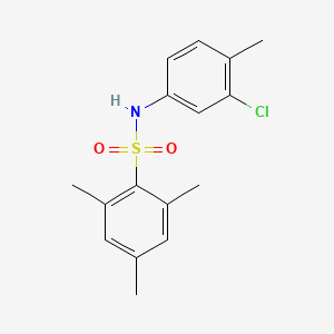 molecular formula C16H18ClNO2S B5673487 N-(3-chloro-4-methylphenyl)-2,4,6-trimethylbenzenesulfonamide 