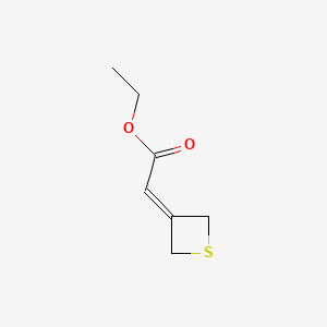 molecular formula C7H10O2S B567349 乙酸2-(噻环-3-亚甲基)酯 CAS No. 1223573-30-5