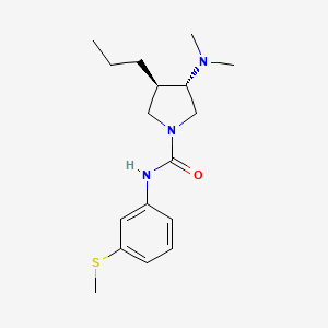 molecular formula C17H27N3OS B5673491 (3S*,4R*)-3-(dimethylamino)-N-[3-(methylthio)phenyl]-4-propylpyrrolidine-1-carboxamide 