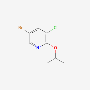 molecular formula C8H9BrClNO B567350 5-溴-3-氯-2-异丙氧基吡啶 CAS No. 1211531-67-7