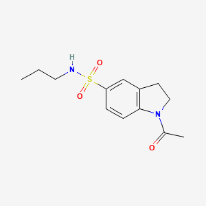 molecular formula C13H18N2O3S B5673501 1-acetyl-N-propyl-5-indolinesulfonamide 