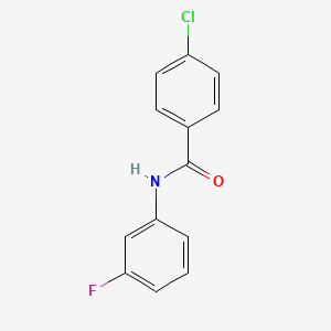 molecular formula C13H9ClFNO B5673528 4-氯-N-(3-氟苯基)苯甲酰胺 