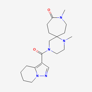 molecular formula C19H29N5O2 B5673550 1,9-dimethyl-4-(4,5,6,7-tetrahydropyrazolo[1,5-a]pyridin-3-ylcarbonyl)-1,4,9-triazaspiro[5.6]dodecan-10-one 