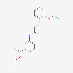 molecular formula C19H21NO5 B5673587 ethyl 3-{[(2-ethoxyphenoxy)acetyl]amino}benzoate 