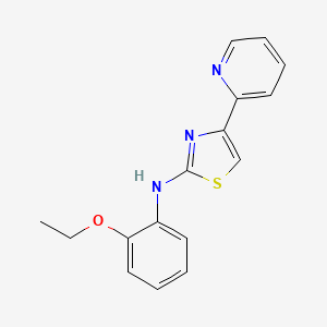 molecular formula C16H15N3OS B5673593 N-(2-ethoxyphenyl)-4-(2-pyridinyl)-1,3-thiazol-2-amine 