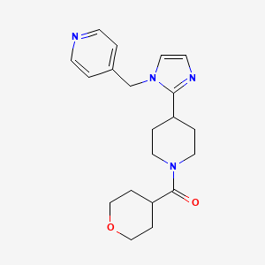 molecular formula C20H26N4O2 B5673595 4-({2-[1-(tetrahydro-2H-pyran-4-ylcarbonyl)-4-piperidinyl]-1H-imidazol-1-yl}methyl)pyridine 