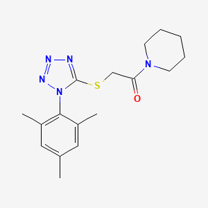 molecular formula C17H23N5OS B5673602 1-{[(1-mesityl-1H-tetrazol-5-yl)thio]acetyl}piperidine 