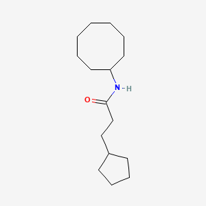 molecular formula C16H29NO B5673605 N-cyclooctyl-3-cyclopentylpropanamide 