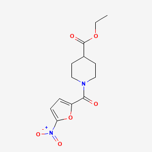 molecular formula C13H16N2O6 B5673614 ethyl 1-(5-nitro-2-furoyl)-4-piperidinecarboxylate 