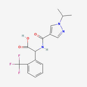 {[(1-isopropyl-1H-pyrazol-4-yl)carbonyl]amino}[2-(trifluoromethyl)phenyl]acetic acid
