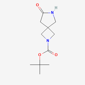molecular formula C11H18N2O3 B567363 叔丁基 7-氧代-2,6-二氮杂螺[3.4]辛烷-2-羧酸酯 CAS No. 1234616-51-3