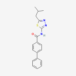 molecular formula C19H19N3OS B5673668 N-(5-isobutyl-1,3,4-thiadiazol-2-yl)-4-biphenylcarboxamide 