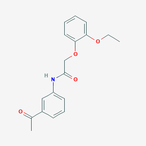 molecular formula C18H19NO4 B5673686 N-(3-acetylphenyl)-2-(2-ethoxyphenoxy)acetamide 