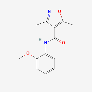 molecular formula C13H14N2O3 B5673716 N-(2-methoxyphenyl)-3,5-dimethyl-4-isoxazolecarboxamide 