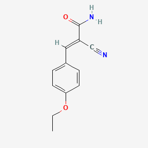 molecular formula C12H12N2O2 B5673733 2-cyano-3-(4-ethoxyphenyl)acrylamide 