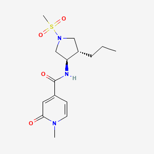 molecular formula C15H23N3O4S B5673750 1-methyl-N-[(3R*,4S*)-1-(methylsulfonyl)-4-propyl-3-pyrrolidinyl]-2-oxo-1,2-dihydro-4-pyridinecarboxamide 