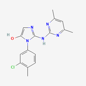 1-(3-chloro-4-methylphenyl)-2-[(4,6-dimethyl-2-pyrimidinyl)amino]-1H-imidazol-5-ol