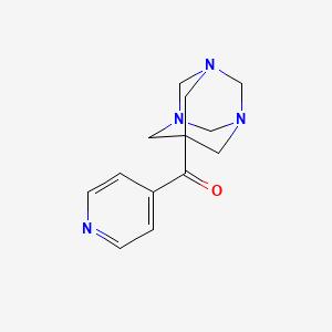 molecular formula C13H16N4O B5673777 4-pyridinyl(1,3,5-triazatricyclo[3.3.1.1~3,7~]dec-7-yl)methanone 
