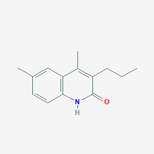 molecular formula C14H17NO B5673793 4,6-dimethyl-3-propyl-2-quinolinol 