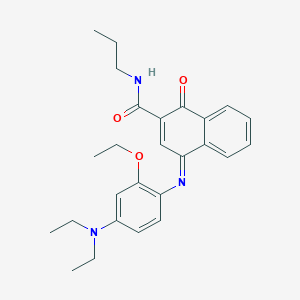 molecular formula C26H31N3O3 B056738 4-((4-(Diethylamino)-2-ethoxyphenyl)imino)-1,4-dihydro-1-oxo-N-propyl-2-naphthalenecarboxamide CAS No. 121487-83-0