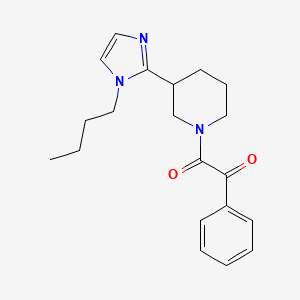 molecular formula C20H25N3O2 B5673818 2-[3-(1-butyl-1H-imidazol-2-yl)-1-piperidinyl]-2-oxo-1-phenylethanone 
