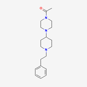 molecular formula C19H29N3O B5673821 1-acetyl-4-[1-(2-phenylethyl)-4-piperidinyl]piperazine 