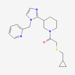 molecular formula C20H26N4OS B5673835 2-{[2-(1-{[(cyclopropylmethyl)thio]acetyl}-3-piperidinyl)-1H-imidazol-1-yl]methyl}pyridine 
