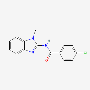 molecular formula C15H12ClN3O B5673837 4-chloro-N-(1-methyl-1H-benzimidazol-2-yl)benzamide 