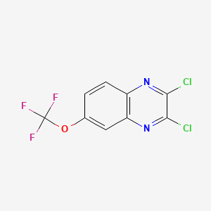molecular formula C9H3Cl2F3N2O B567384 2,3-Dichloro-6-(trifluoromethoxy)quinoxaline CAS No. 1253522-03-0