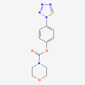 molecular formula C12H13N5O3 B5673879 4-(1H-tetrazol-1-yl)phenyl 4-morpholinecarboxylate 
