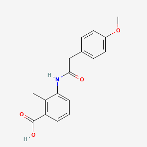 molecular formula C17H17NO4 B5673885 3-{[(4-methoxyphenyl)acetyl]amino}-2-methylbenzoic acid 