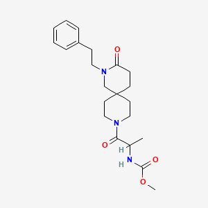molecular formula C22H31N3O4 B5673900 methyl {1-methyl-2-oxo-2-[3-oxo-2-(2-phenylethyl)-2,9-diazaspiro[5.5]undec-9-yl]ethyl}carbamate 