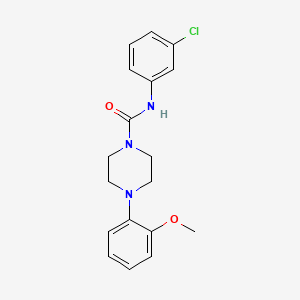 molecular formula C18H20ClN3O2 B5673912 N-(3-chlorophenyl)-4-(2-methoxyphenyl)-1-piperazinecarboxamide 