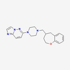 molecular formula C21H25N5O B5673919 6-[4-(2,3,4,5-tetrahydro-1-benzoxepin-4-ylmethyl)piperazin-1-yl]imidazo[1,2-b]pyridazine 