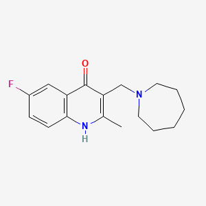 3-(1-azepanylmethyl)-6-fluoro-2-methyl-4-quinolinol