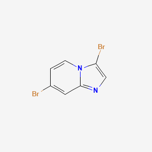 molecular formula C7H4Br2N2 B567400 3,7-Dibromoimidazo[1,2-a]pyridine CAS No. 1263060-75-8