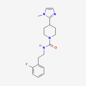 molecular formula C18H23FN4O B5674024 N-[2-(2-fluorophenyl)ethyl]-4-(1-methyl-1H-imidazol-2-yl)-1-piperidinecarboxamide 
